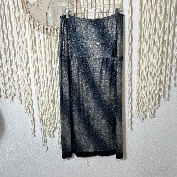 Loes Hines NWT Metallic Midi Length Skirt - Picture 7 of 8